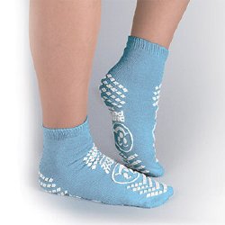 Slipper Socks Pillow Paws® Youth Light Blue Ankle High