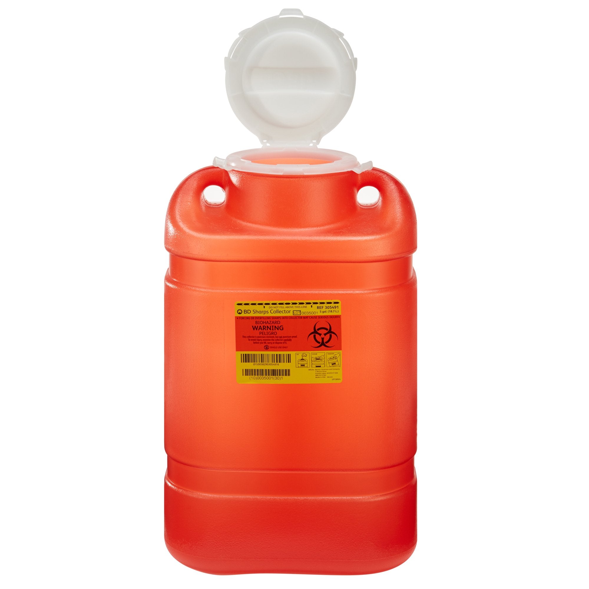 Sharps Container BD™ Red Base 18 H" x 7-1/2" w x 10-1/2" d