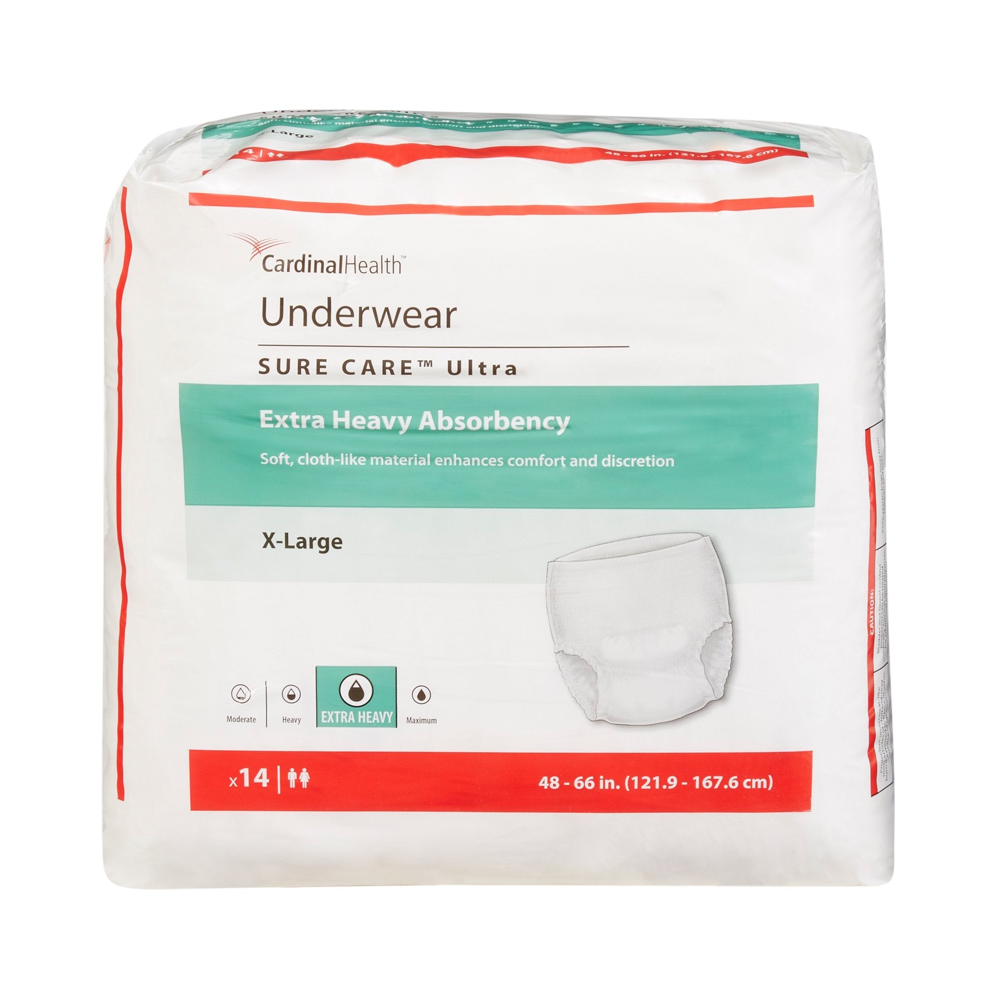 Sure Care™ Ultra Unisex Adult Absorbent Underwear Size X-Large (48-66" Waist) Heavy Absorbency