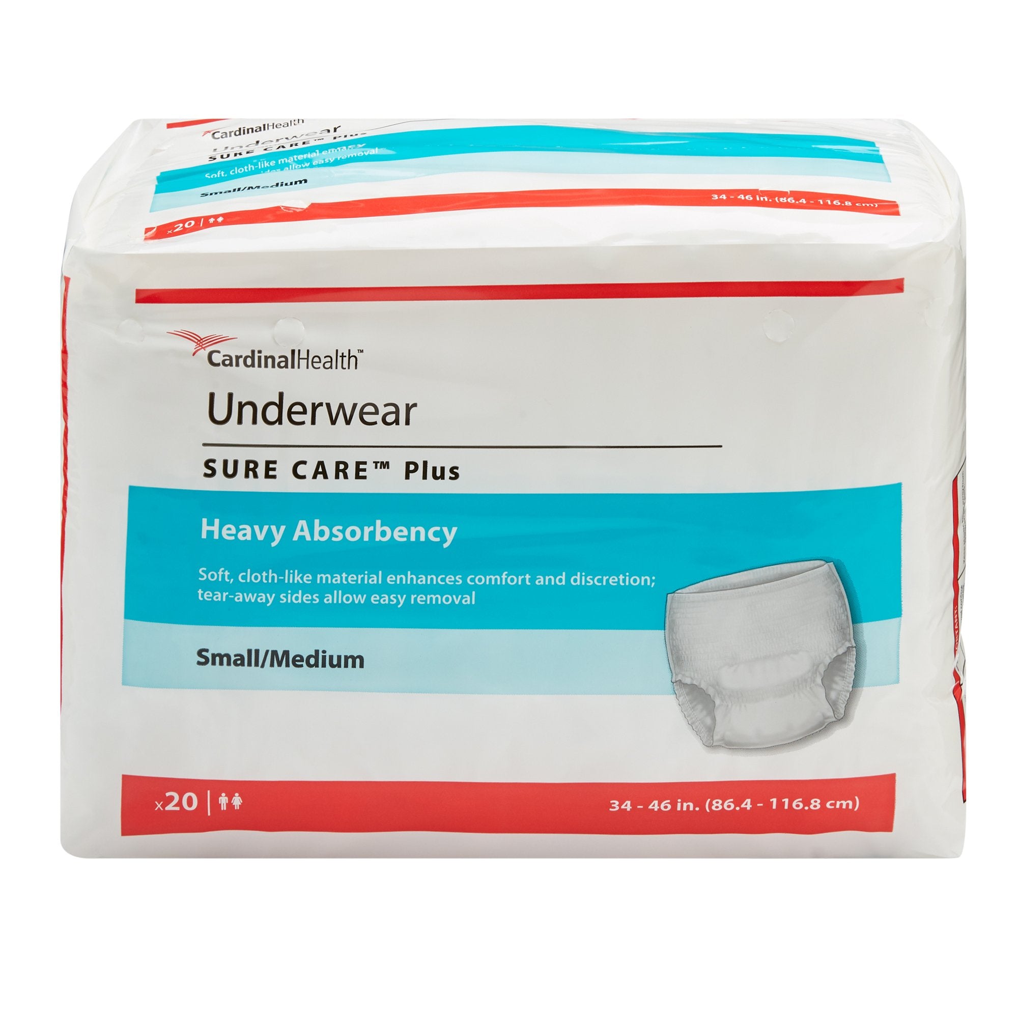 Unisex Adult Absorbent Sure Care™ Underwear (Small/Medium)
