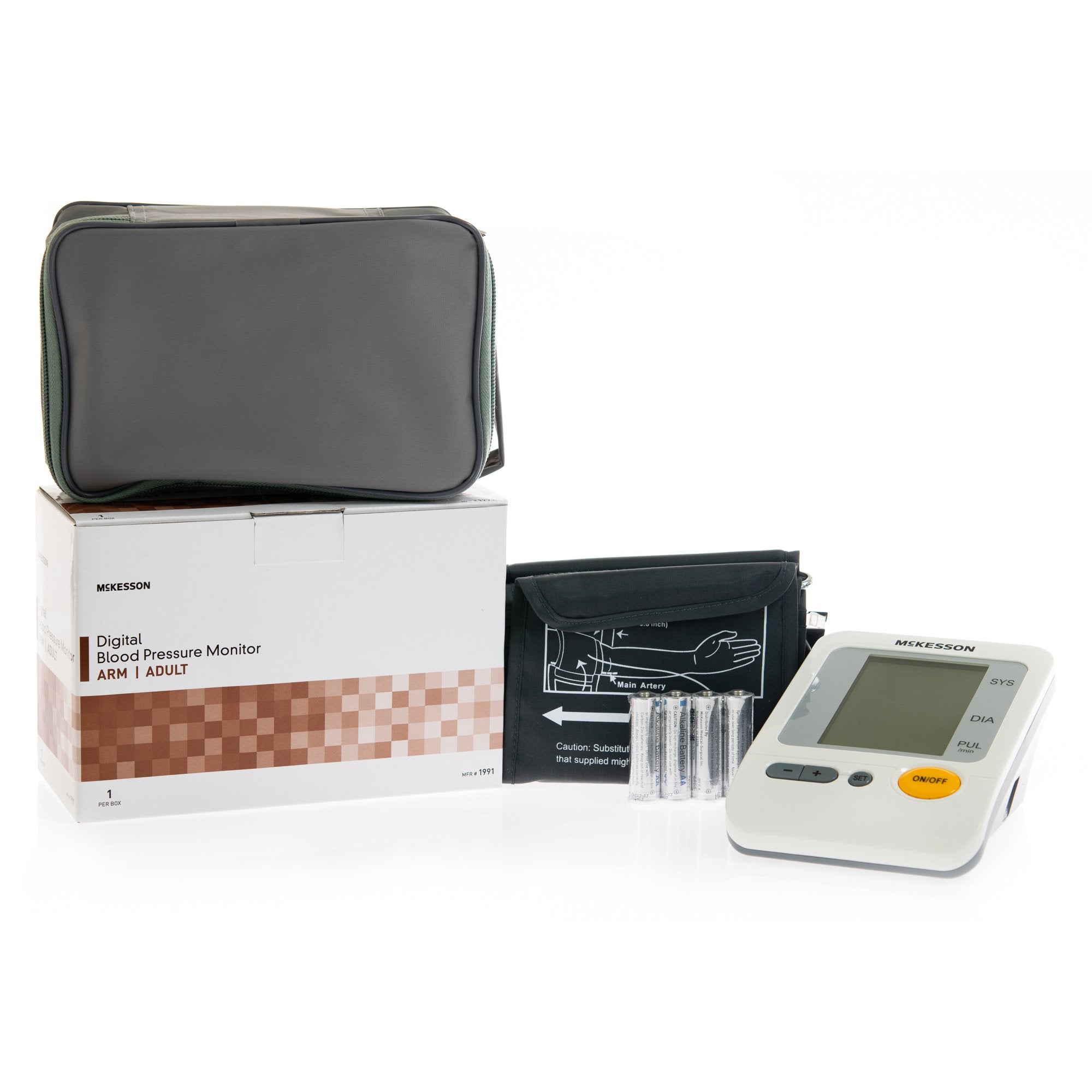 Home Automatic Digital Blood Pressure Monitor McKesson Brand Medium Nylon 23 - 40 cm Desk Model