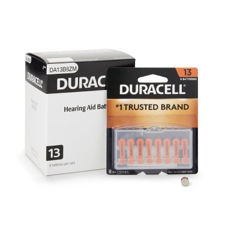 Duracell® Zinc-Air Hearing Aid Battery 13 Cell 1.4V Disposable- 8 Pack