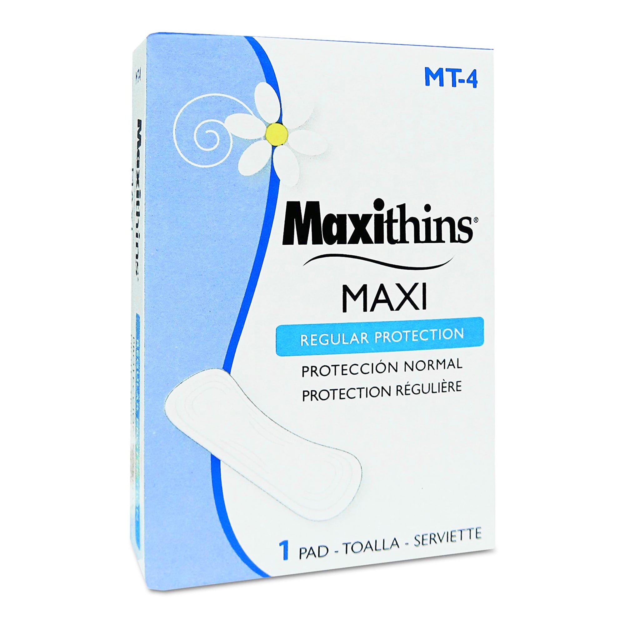 Feminine Pad Maxithins® Maxi Regular Absorbency (Case of 250)