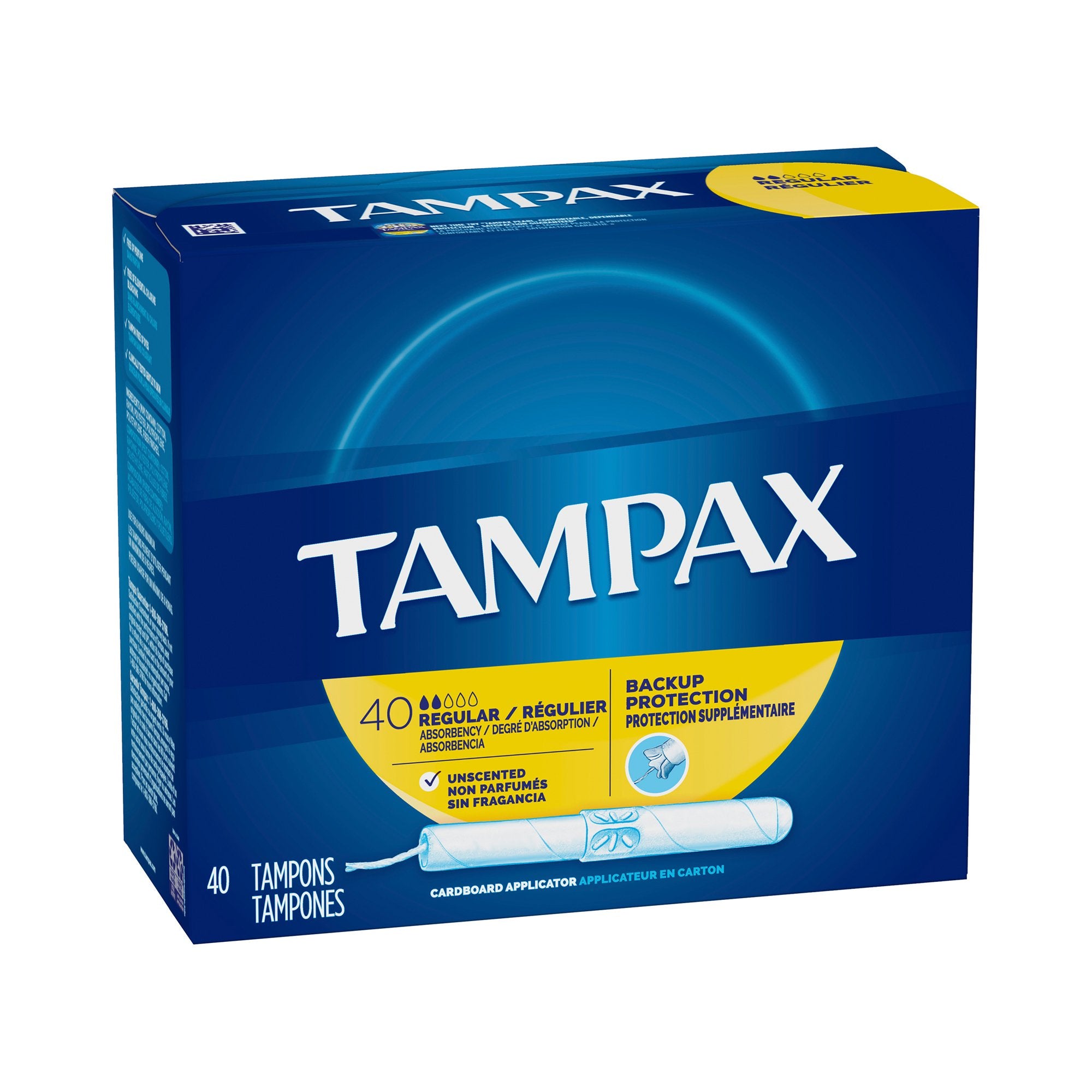 Tampon Tampax® Regular Absorbency Cardboard Applicator Individually Wrapped