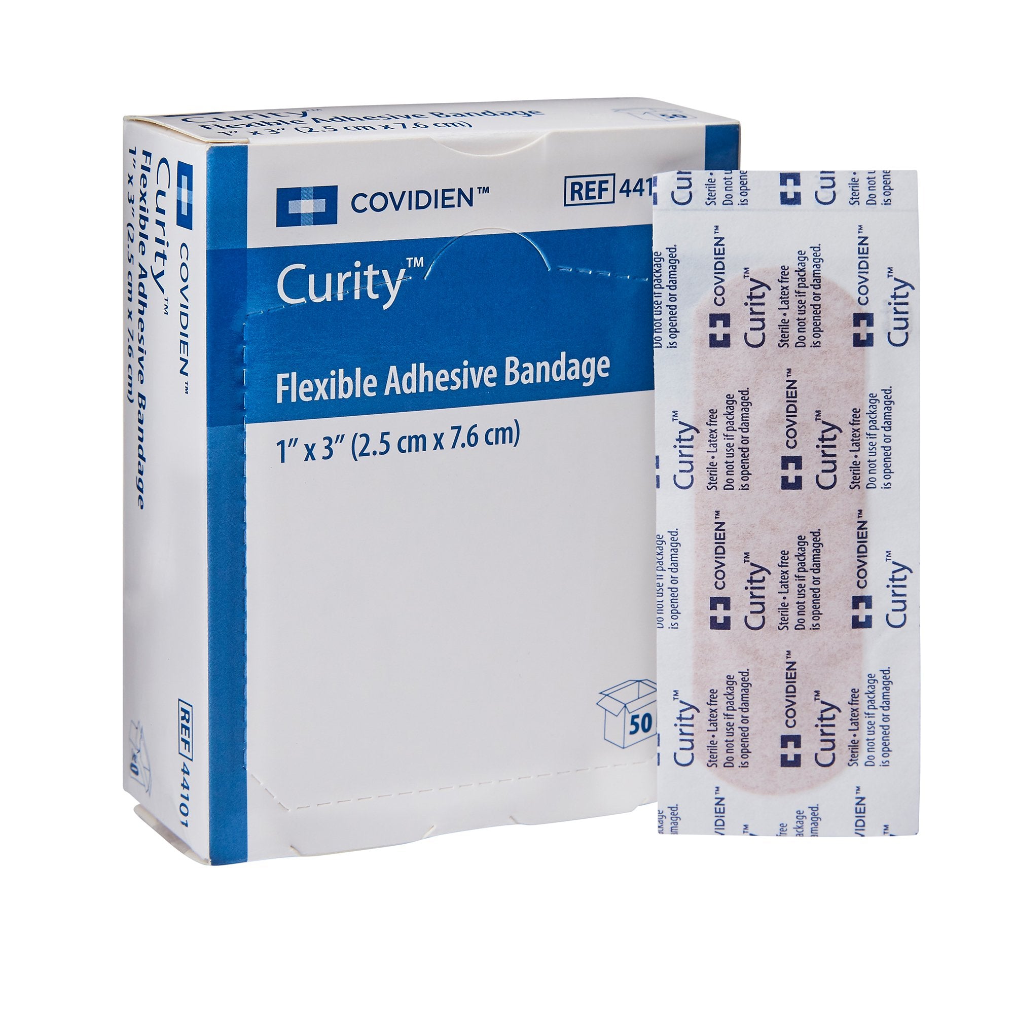 Adhesive Strip Curity™ 1 x 3 Inch Fabric Rectangle Bandage