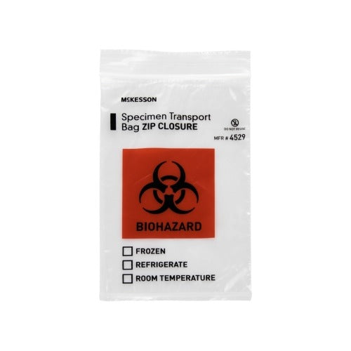 Biohazard Bag (6 x 9 Inch) Zip Closure