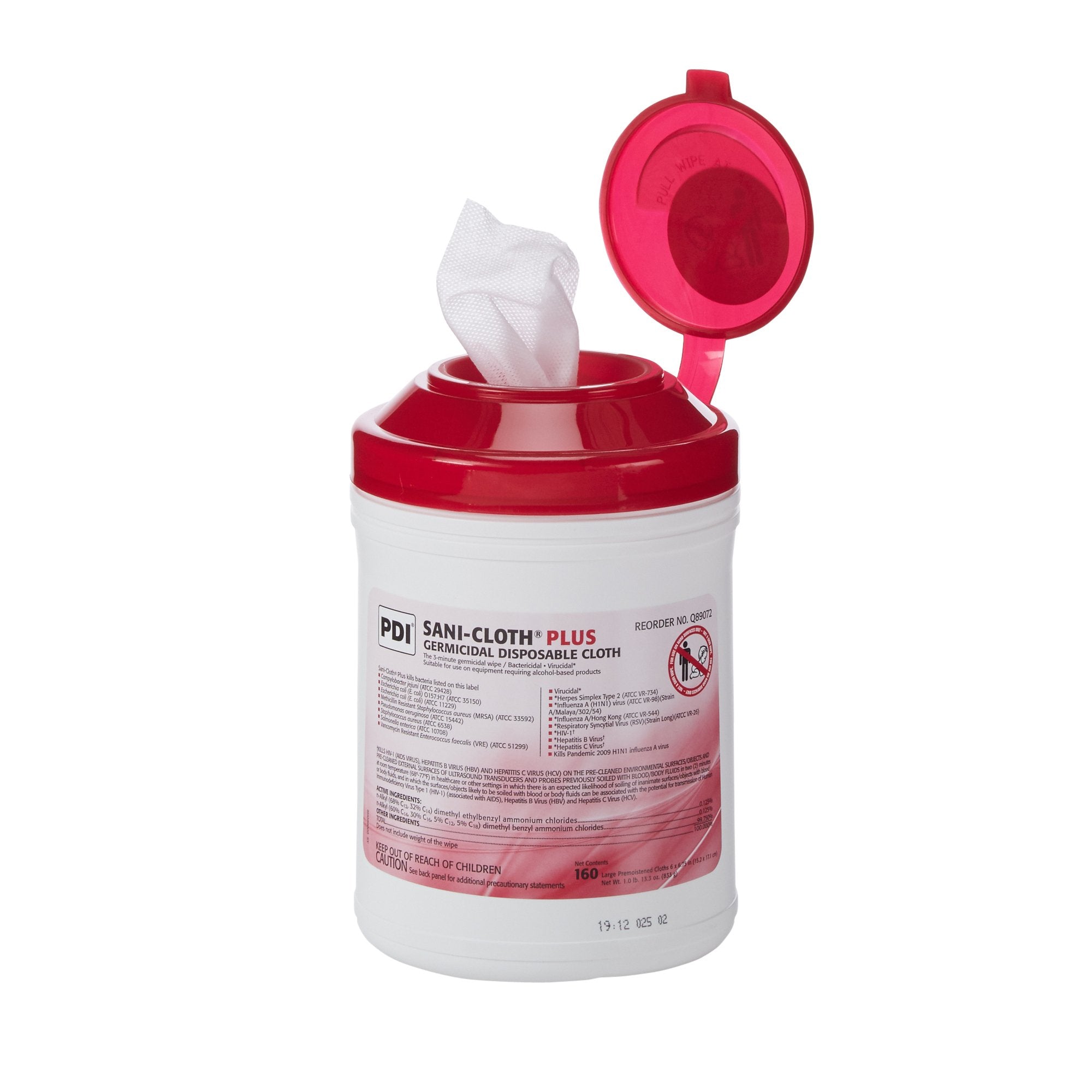 Sani-Cloth® Plus Surface Disinfectant Cleaner Wipe Canister